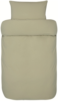 Høie sengetøj 140x200 cm - Frøya lys oliven - 100% stenvasket økologisk bomuld - Økologisk sengetøj